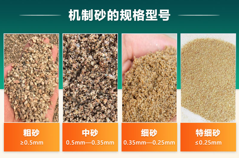 机制砂的规格型号有哪些?制沙设备生产线如何配置？