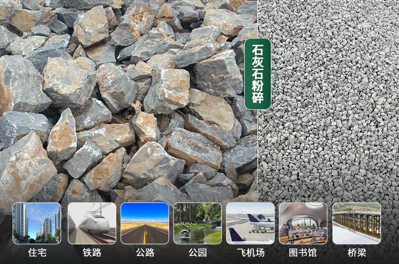 石灰石粉碎前后及应用领域